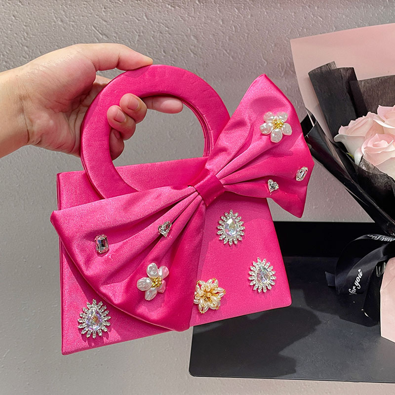 Women'S Fashion Boutique - Boutique Abend-Clutch mit Perlengriff oben, Geldbörsen,