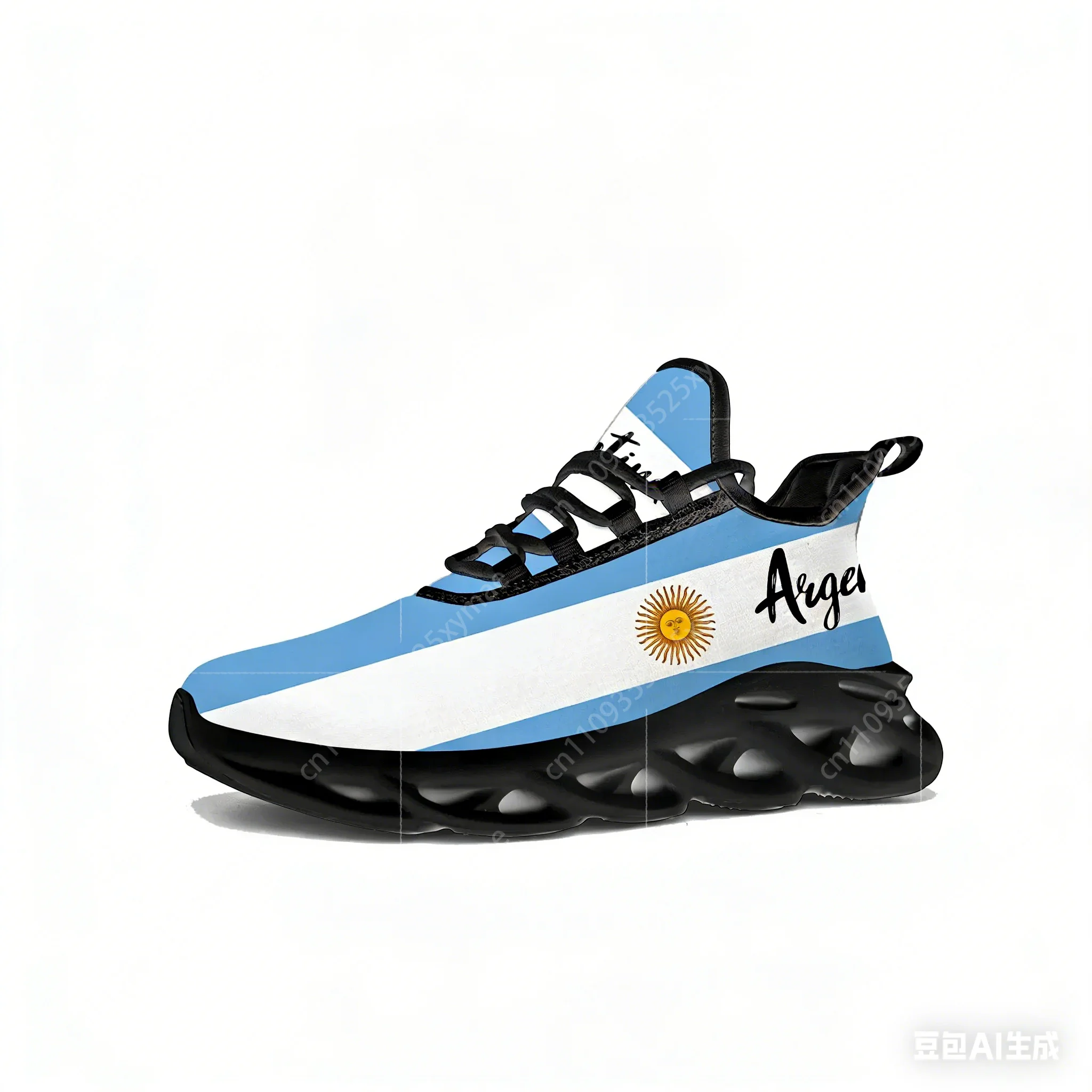 Women'S Fashion Running Shoes - Flache Sneakers mit argentinischer Flagge für