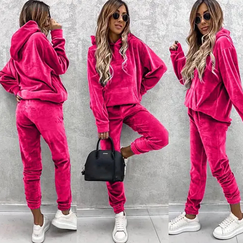 Hoodie Women Oversized - Herbst Winter Trainingsanzug Frauen Zwei Stück