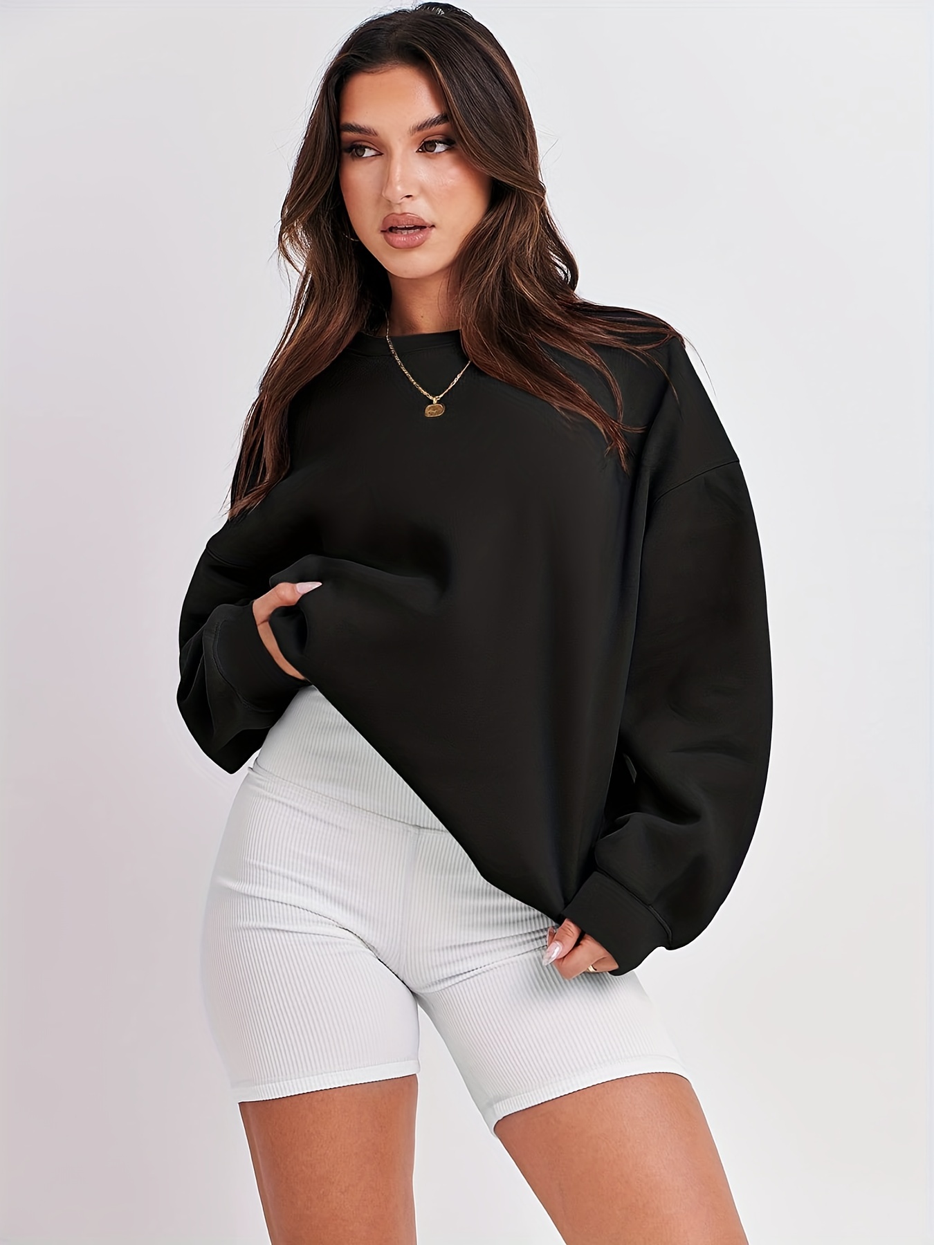 Hoodie Women Oversized - Übergroßer Damen-Kapuzenpullover in Übergröße – 2025,