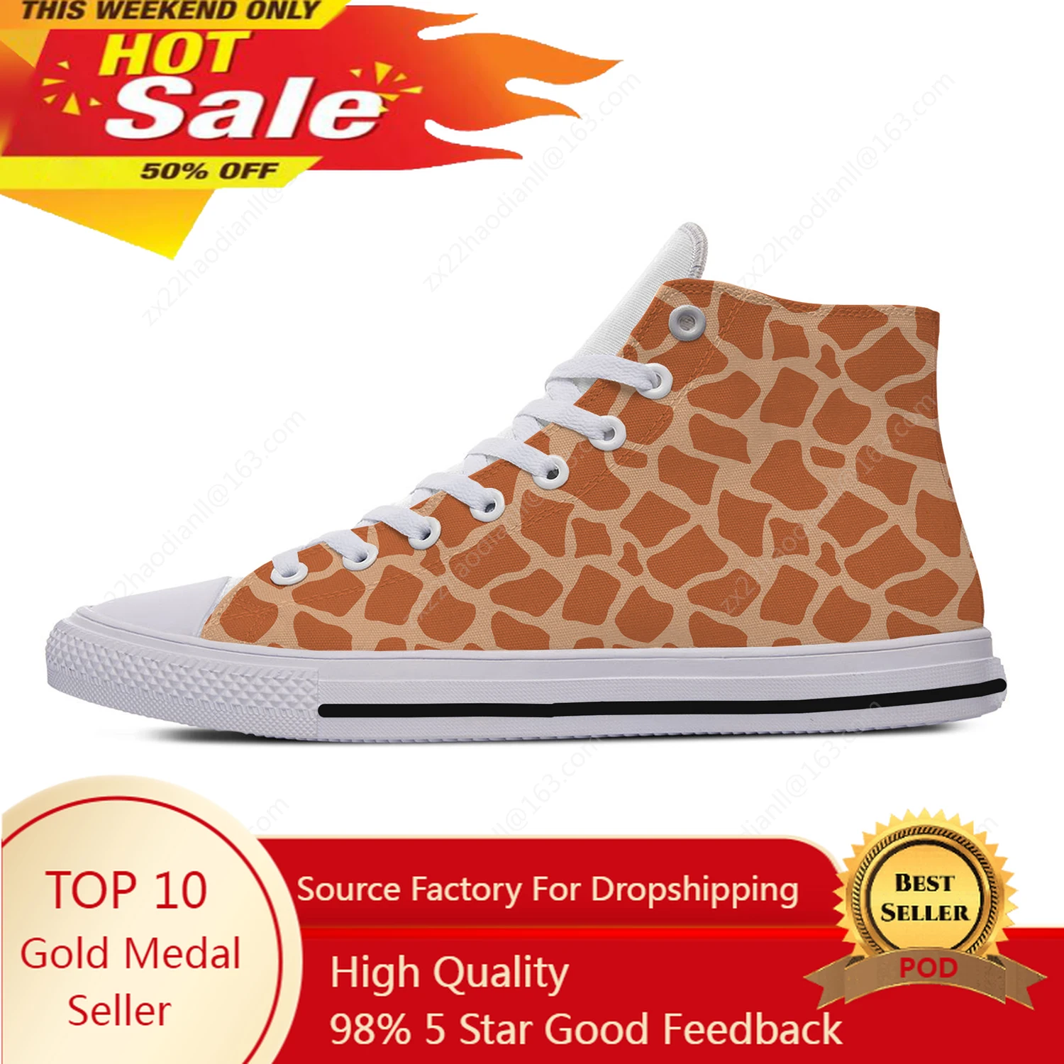 Women'S Fashion Running Shoes - Giraffe Tier High Top Sneakers Herren