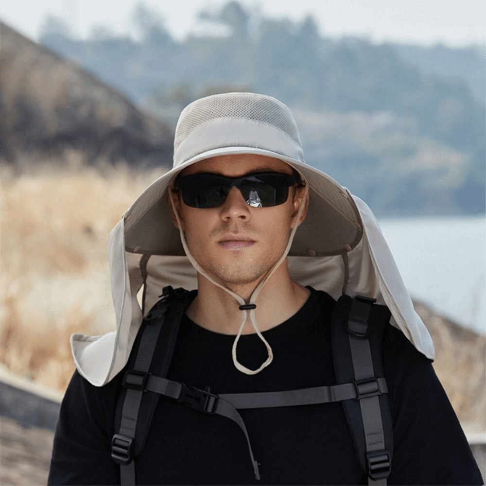 Women Fashion Hats - Modischer Stoff-Sonnenhut für Herren mit großer