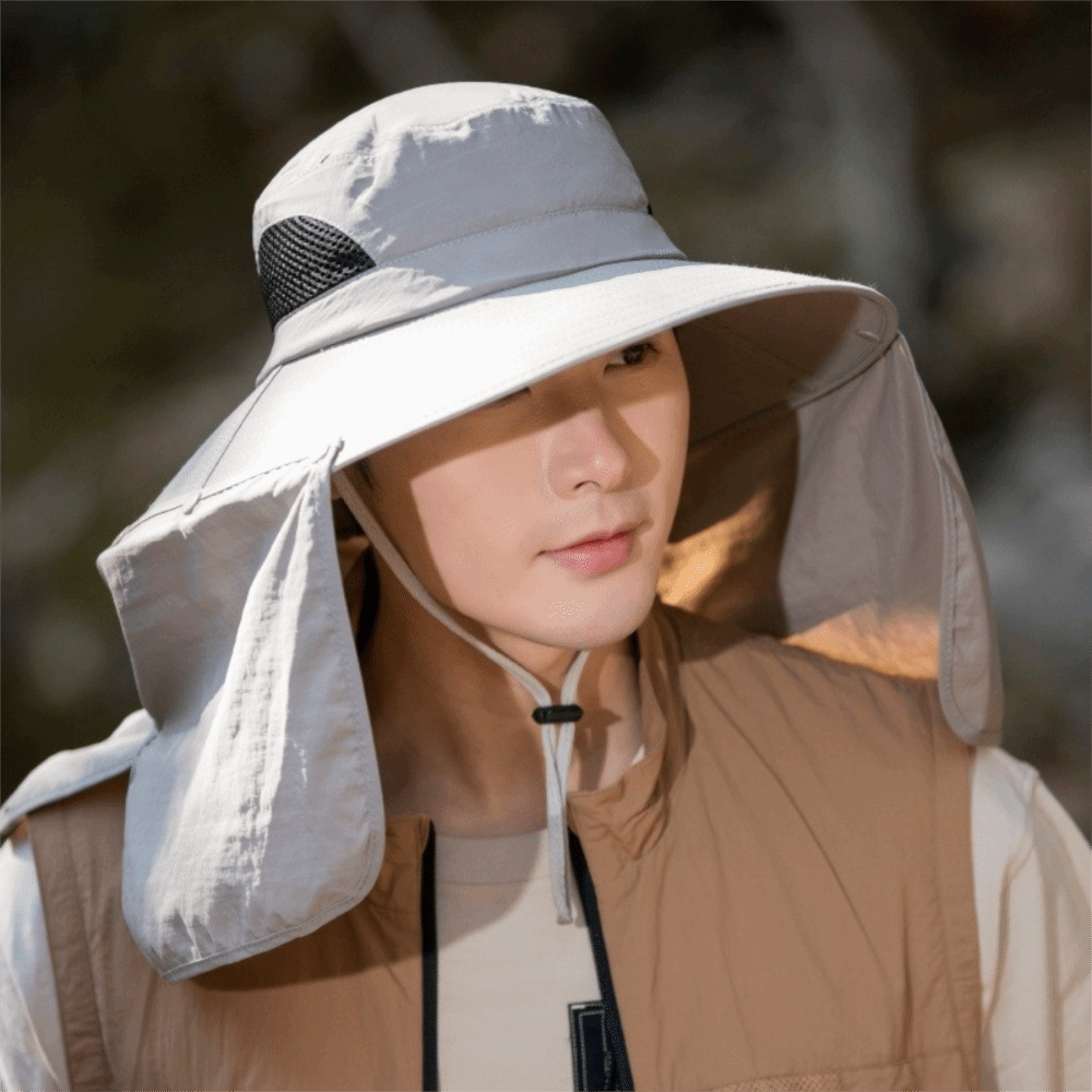 Women Fashion Hats - Modischer Stoff-Sonnenhut für Herren mit großer