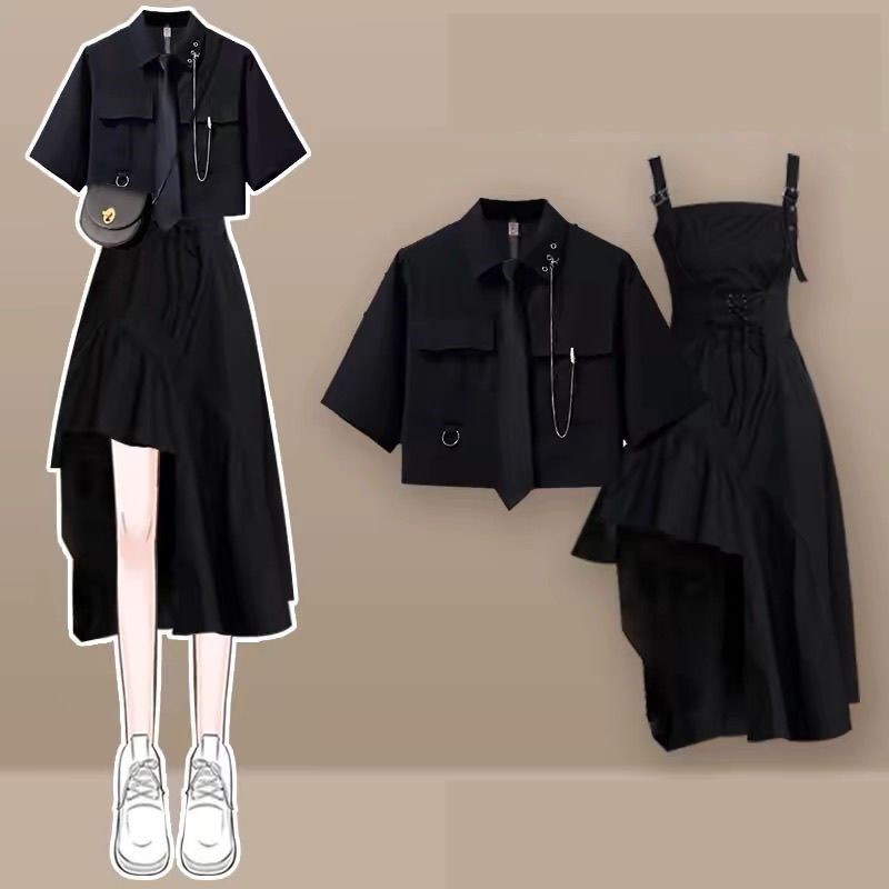 Belted Shirt Dress - 2026 Damen Sommer Neuheit Modisches Asymmetrisches