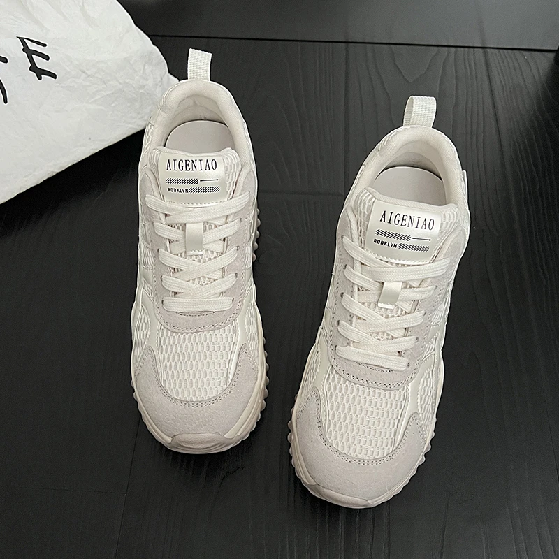 Women'S Fashion Running Shoes - Modische Papa-Schuhe für Damen, Plateau-Mesh-Laufschuhe, atmungsaktive,
