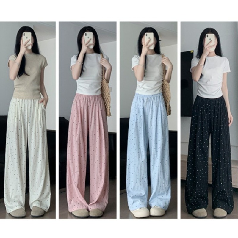 Women'S Fashion Pajamas - Schlafhose für Damen, Hose mit Punkten,