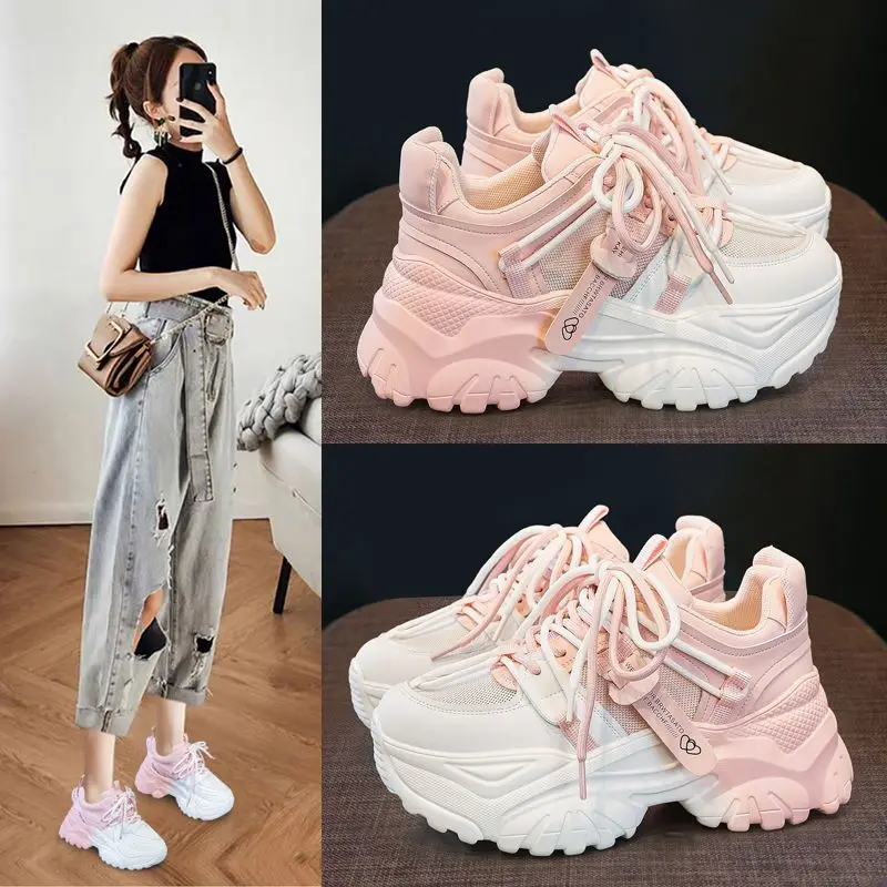 Women'S Fashion Tennis Shoes - Damen Freizeitschuhe Frühling Sneakers Plateau Damenschuhe