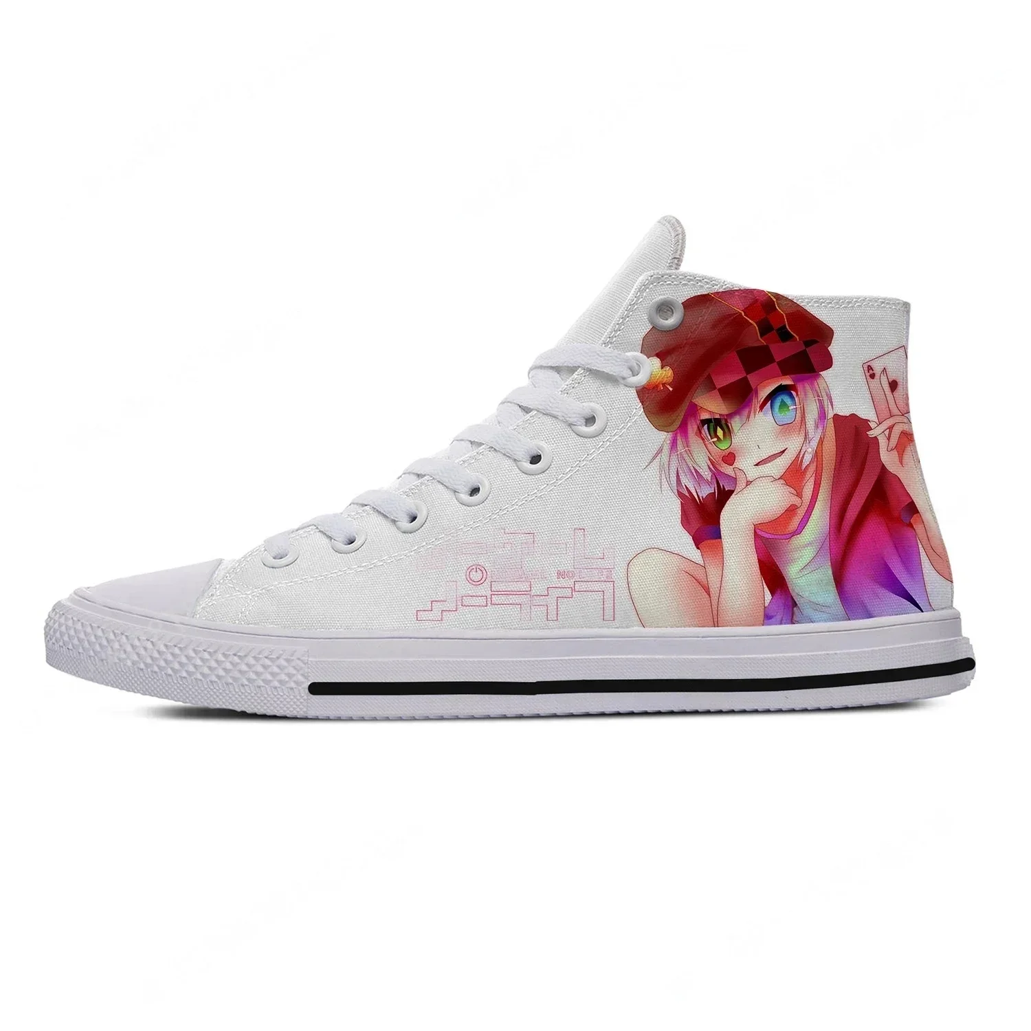 Women'S Fashion Running Shoes - Anime NO GAME NO LIFE High-Top-Sneaker