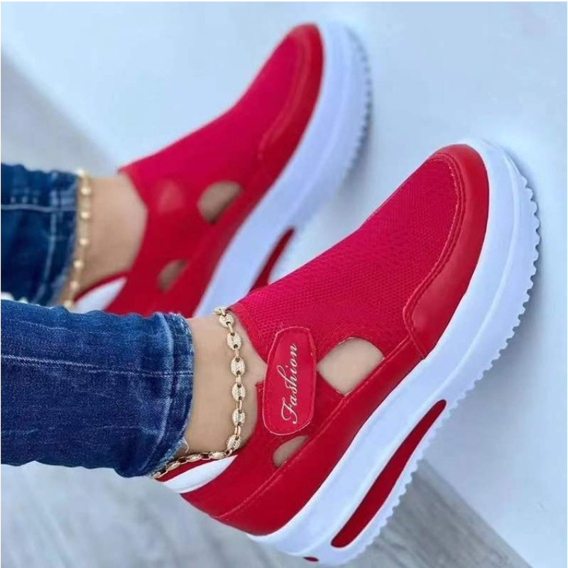 Women'S Fashion Tennis Shoes - 2026 Neue Rote Damen-Sneaker Lässige Atmungsaktive