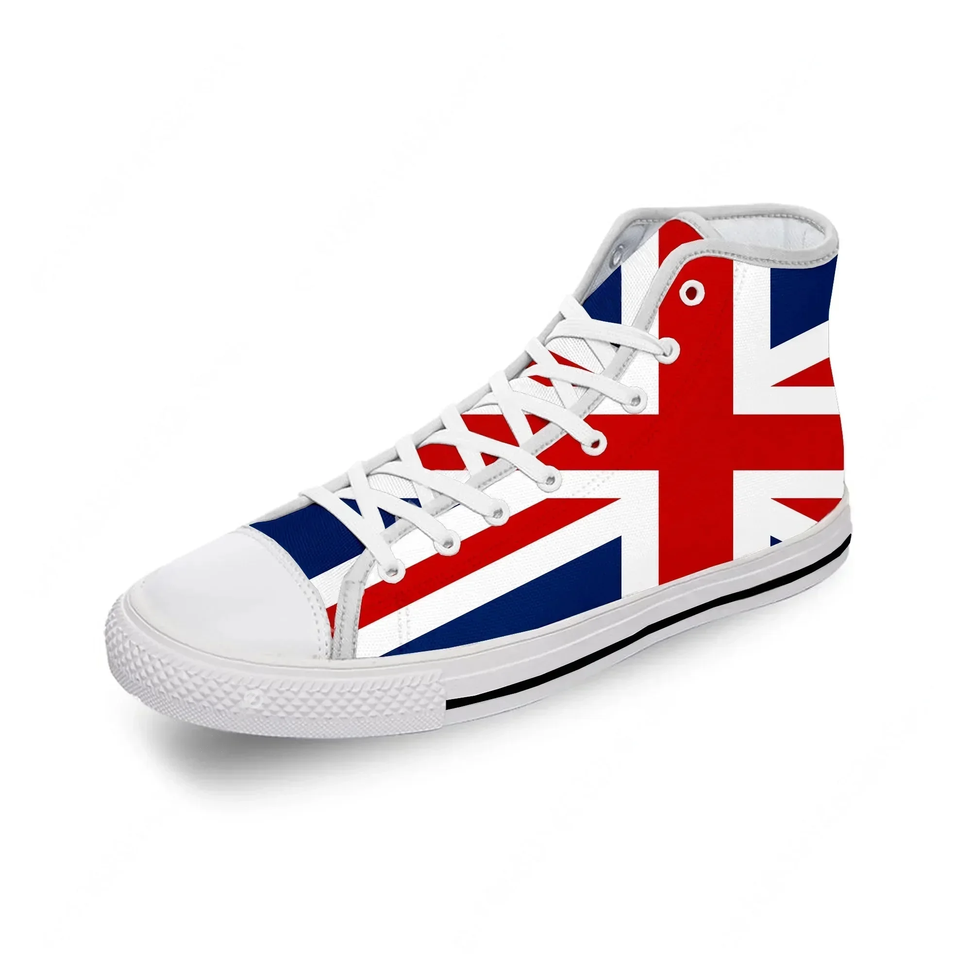 Women Fashion Uk - Britische Flagge Union Jack Weißer Stoff