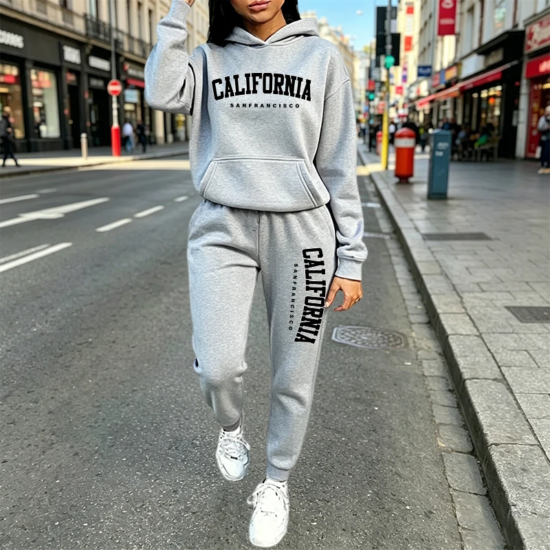 Women'S Fashion Sweatshirts - Urban Casual Mode Hoodie Jogger Anzug