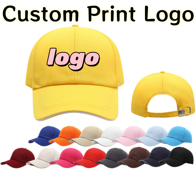 Women Fashion Hats - Personalisierte Baseballkappe mit bedrucktem Logo, aus