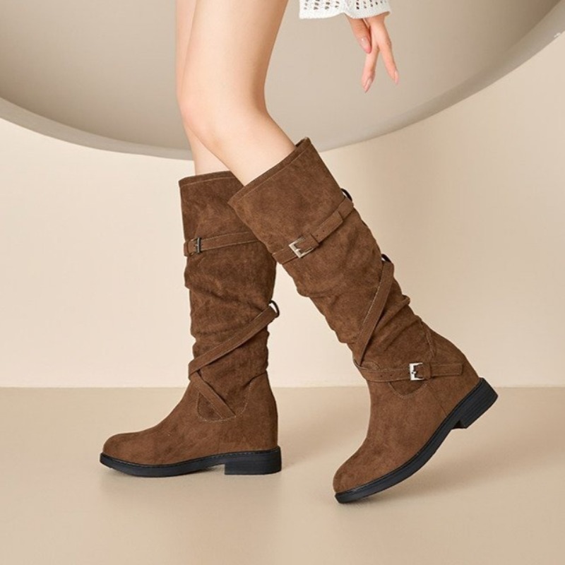 Women Fashion Youtube - 2026 Damen Herbst-Winter Mode-Stiefel mit Erhöhter