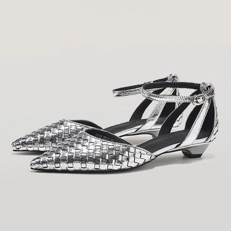 Women'S Fashion Brands - Spitz Low Heels Frauen Elegante Sandalen