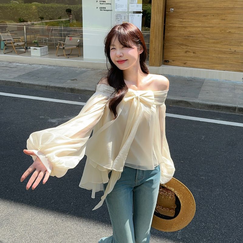 Französischer Stil Schulterfre – Off Shoulder Top Bewertung und Preis