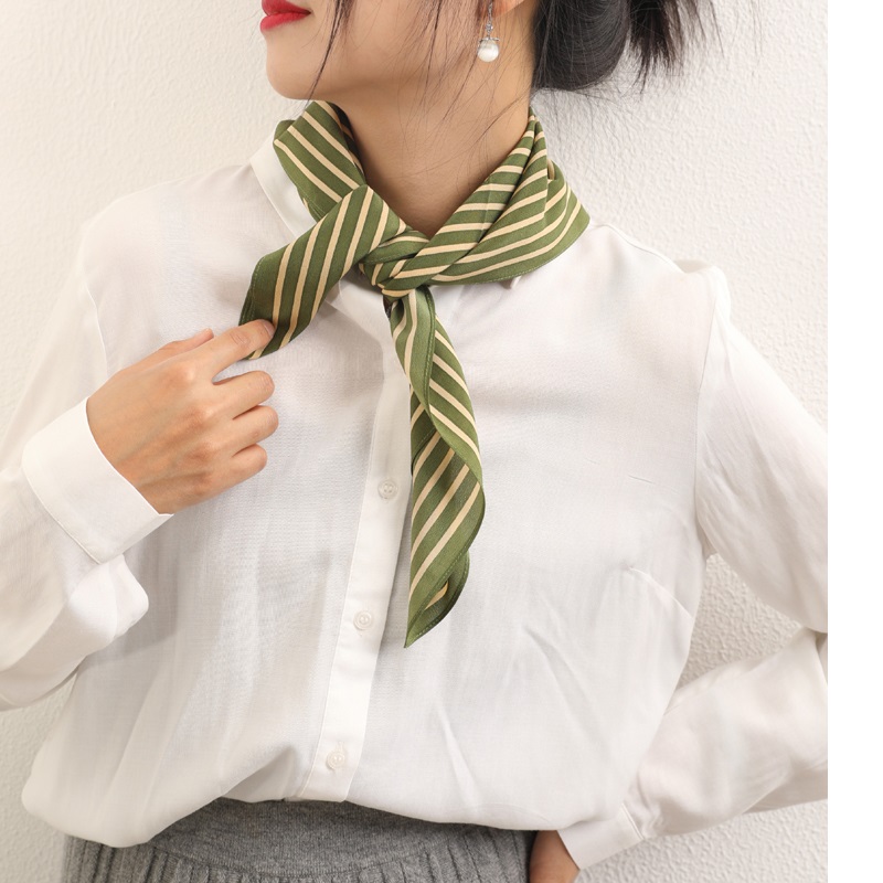 Streifen druck 100% Seide Hals – Women Fashion Hats Bewertung und Preis
