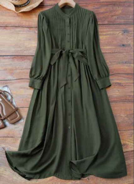 Plus-Size Damen-Maxikleid in A – Belted Shirt Dress Bewertung und Preis