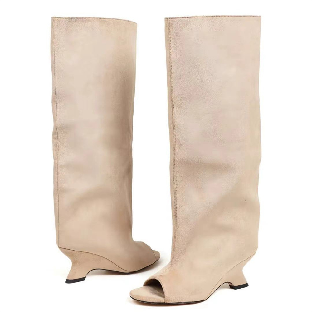 Damen Peep-Toe Overknee-Stiefe – Women Fashion Youtube Bewertung und Preis