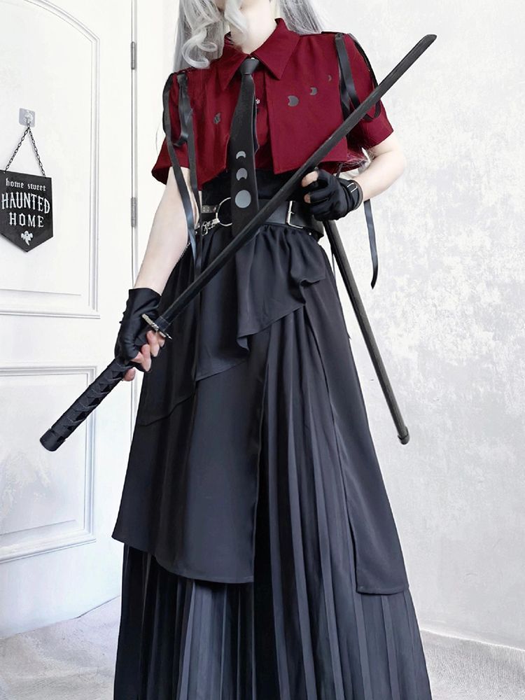 2025 neue Gothic Vintage Elega – Belted Shirt Dress Bewertung und Preis
