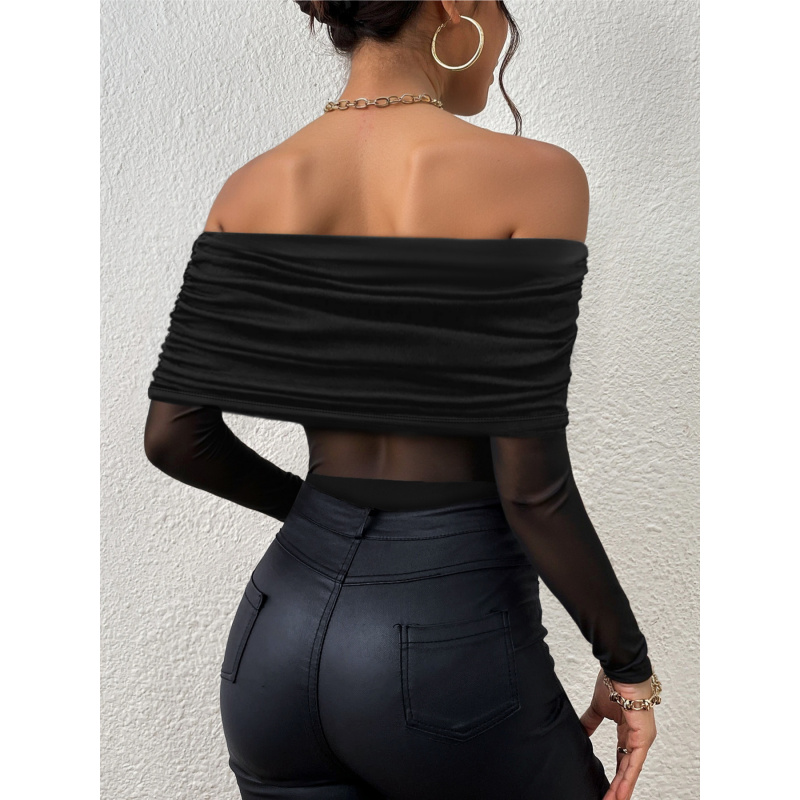 Schulterfreies, langärmliges,  – Off Shoulder Top Bewertung und Preis