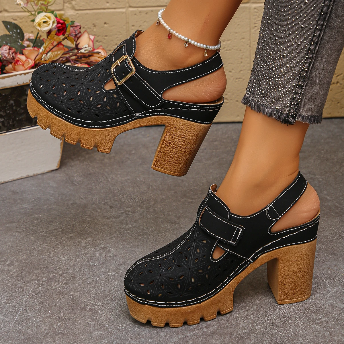 Große Damen-Sandalen mit dicke – Women Fashion Hats Bewertung und Preis