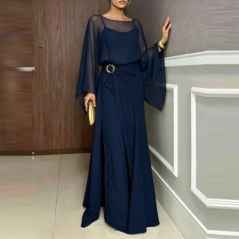 Eleganter O-Ausschnitt-Cover-U – Women'S Fashion Vintage Off Shoulder Long Sleeve Jumpsuit Bewertung und Preis