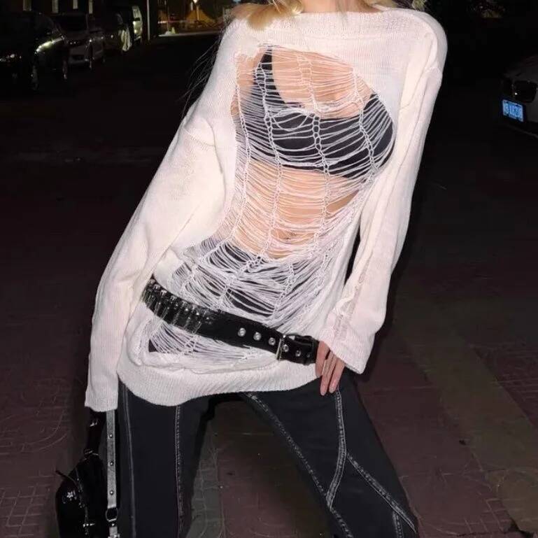 Mädchen Harajuku Spicy Y2k Mil – Off Shoulder Top Bewertung und Preis