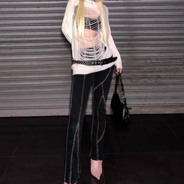 Mädchen Harajuku Spicy Y2k Mil – Off Shoulder Top Bewertung und Preis