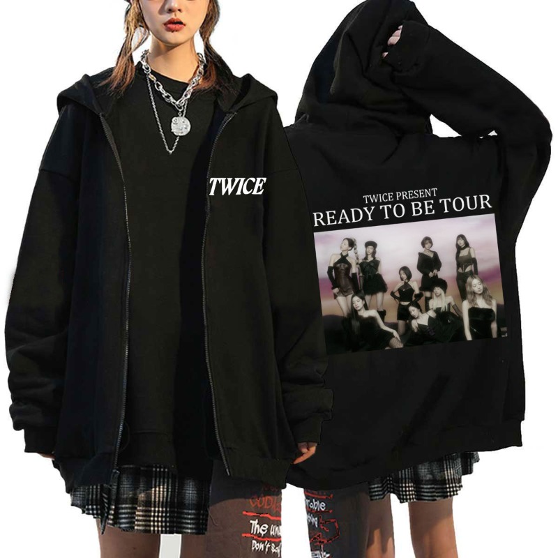 Pop TWICE Kawaii Harajuku Graf – Hoodie Women Oversized Bewertung und Preis